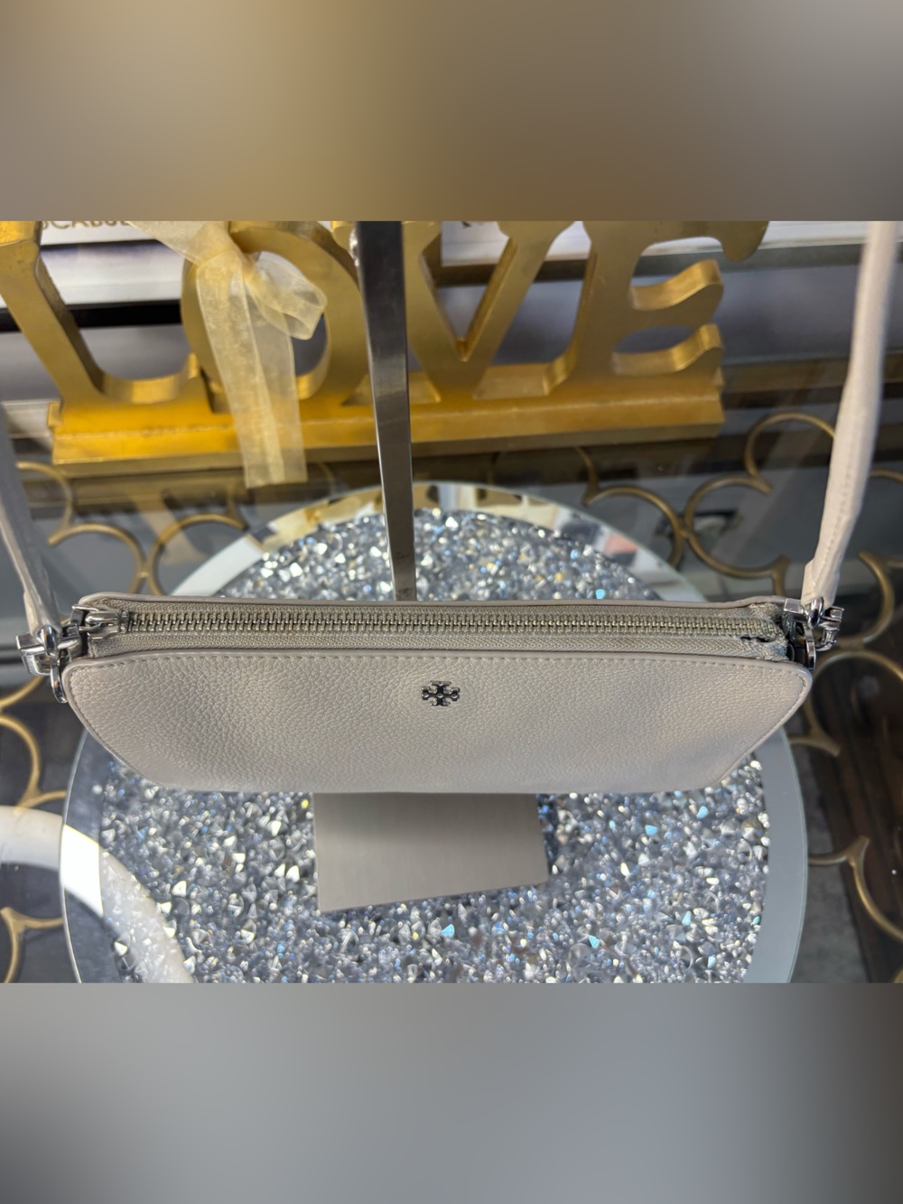 Tory Burch Mercer Pebbled Zip Crossbody Bag EUC - Picture 5 of 15